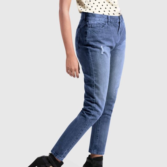 OLGYN Denim - OLGYN Traditional Medium Blue Denim Ankle Pant